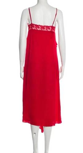 Sandro red silk dress