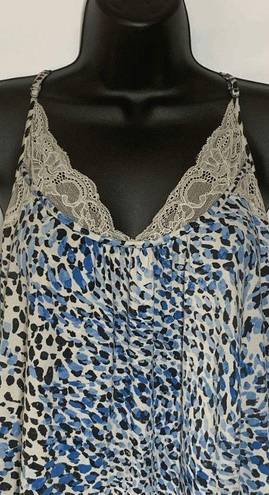 Oscar de la Renta  Pink Label Leopard Chemise Nightgown Size Small