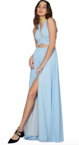 Fame and Partners Alija Halter Cut-Out Gown