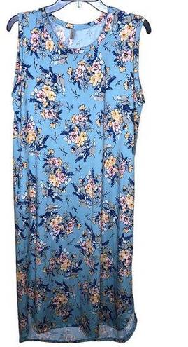 Acting Pro  Dress Sleeveless Floral Midi Pockets New XL