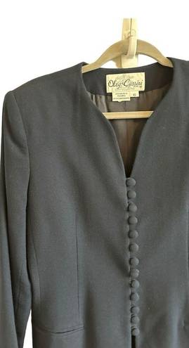 Oleg Cassini  Petite Women’s 10 Navy Long Sleeve Top and Skirt Suit Set