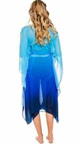 Gottex  Harmony Caftan S NWT Swim Coverup Ocean Blue Vacation Beach Resort Style