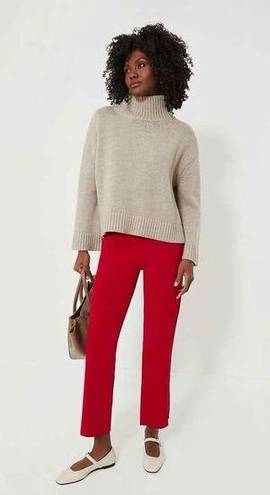 Tuckernuck  Compression Knit Ashford Pants Red Small Crop Pull On