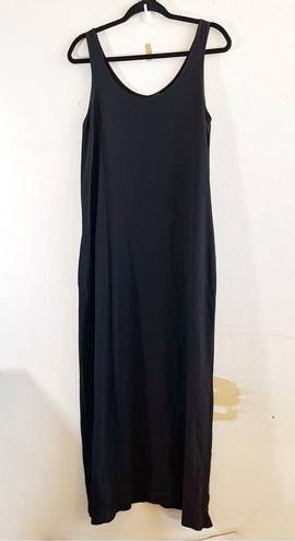 Max Mara ‘S  Dress Black Scoop Neck Sleeveless Maxi Slip Dress Sz S EUC LBD