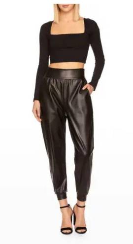 Susana Monaco NWT Susana Monoco Faux Leather Jogger side XS