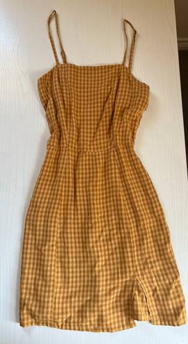 Aeropostale Yellow Plaid Mini  Dress