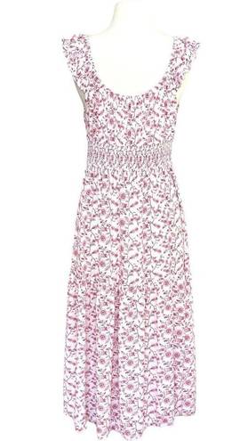 In Bloom  by Jonquil floral midi Nightgown nap dress cottage coquette pink medium