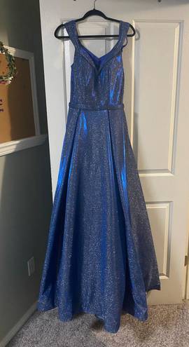 Cinderella Divine Royal Blue Metallic Dress