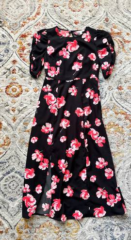 Popsugar Floral Puff Sleeve Midi Dress