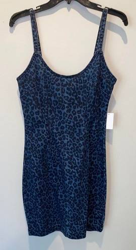 Charlotte Russe Leopard Print Denim Dress