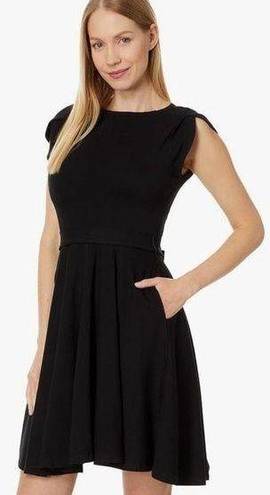 Petal Pact Women's Fit & Flare black  Sleeve Dress