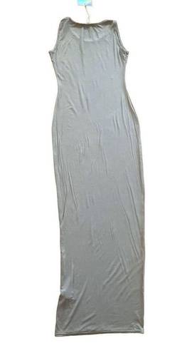 Missguided  square neck blue gray maxi dress size 6 NWT