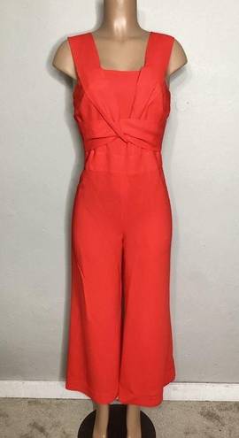 Twisted New. Lewit red cropped wide legged jumpsuit. With  detail. Size 4/6