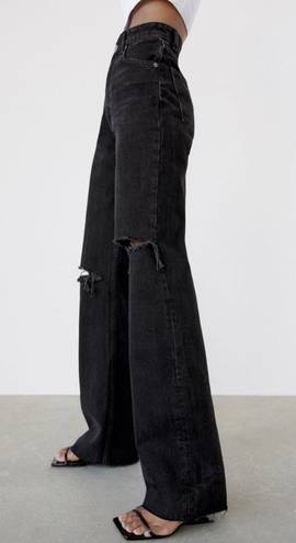 ZARA Wide Leg High Rise Jeans