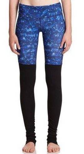 Alo Yoga Blue Kaleidoscope Mid Rise Goddess Leggings Sz Small