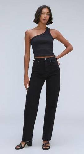 Everlane NWT  The Way-High Jean Organic Cotton Black Size 30 Long Raw Hem