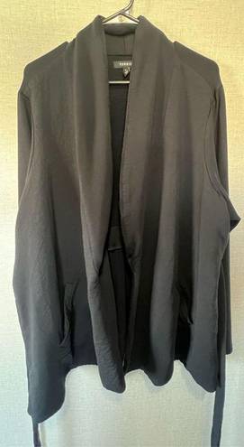 Torrid  Heavyweight Black Warm Fleece Lined Wrap Around Cardigan Sweater