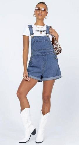 Princess Polly Kacey Overalls in Blue Denim