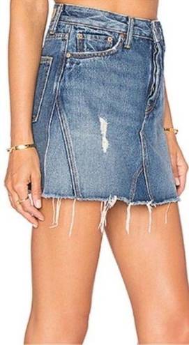 GRLFRND  Eva Denim Mini Skirt Walk This Way