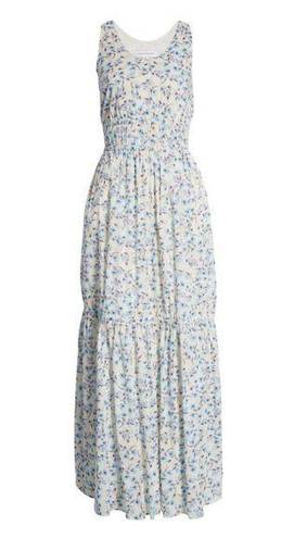 Something Navy  Maxi Dress, Floral Smocked Cotton Cream Multi, Size XS New w/Tag