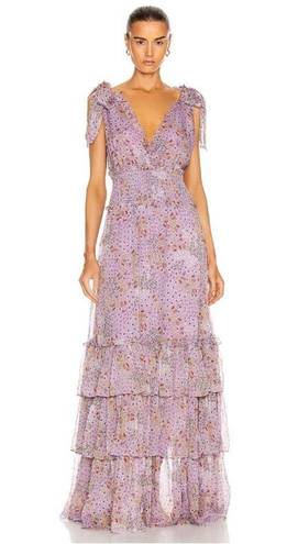 Alexis  Clemence Dress In Purple Bouquet