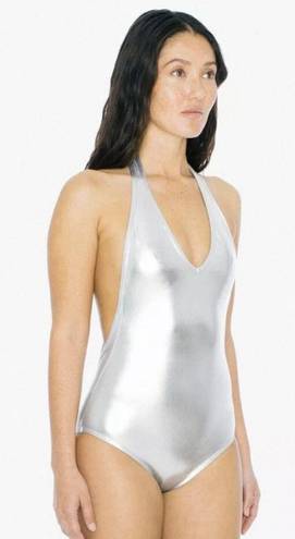 American Apparel Womens Metallic Sunsuit Halter, Large - New!