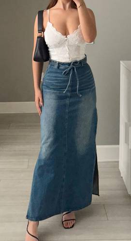 Princess Polly Denim Maxi Skirt