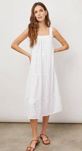 Rails NWOT  White Lightweight Flowy Square Neck Tank Midi Dress Medium