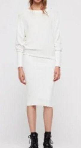 All Saints Suzie Dress Size Small Ivory White Sweater Long Sleeve