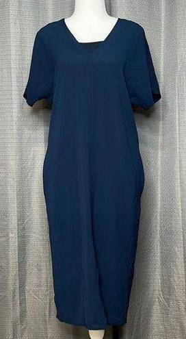 Bobeau  XSmall NAVY BLUE SLIP DRESS NWT