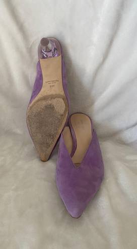 Kate Spade New York Womens Cori Pop Suede Clog Lilac purple shoe