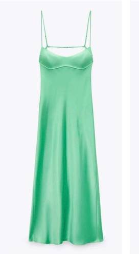 ZARA Green Midi Dress