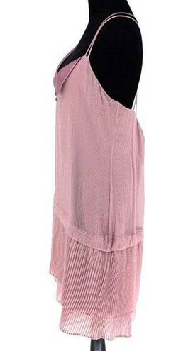 Symbiose by Hinda A Womens Crisscross Chiffon Cocktail Dress Pink Medium NWT