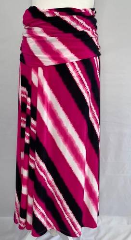 INC New  Tie Dye Convertible Maxi Skirt and Strapless Dress Pink Multi