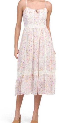 Jessica Simpson White Floral Midaxi Dress