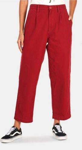 Vans NWT  Curren X Knost Chino Casual Trouser Pants Retro Skateboarding Red 26