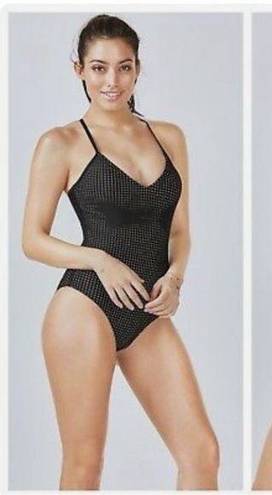 Fabletics  XS Valentina Black Mesh One Piece Swimsuit ♦️