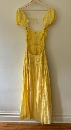 Free People  Feeling Bonita Midi Dress in Pineapple Slice Size Small