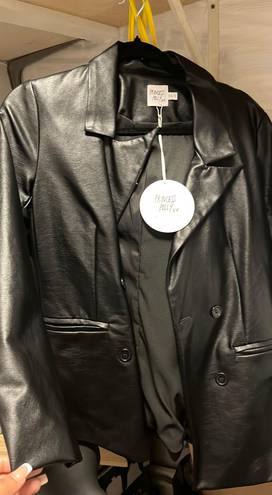 Princess Polly Faux Leather Blazer