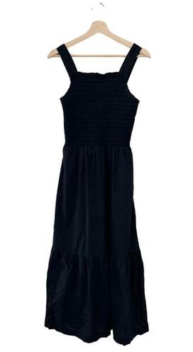 Everlane  The Smock Midi Dress in Black S NWT