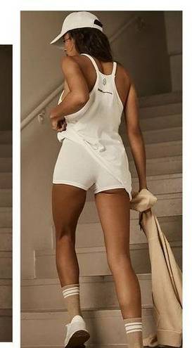 Free People NEW!  MOVEMENT Hot Shot Mini Dress WHITE Boho XS XSMALL Shorts Romper