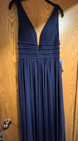 Jovani Long Navy Blue Dress
