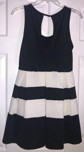 Charlotte Russe Black and White Striped Dress 