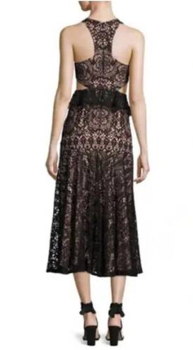 Alexis NWT  Aldridge Lace Midi Dress in Black Size L $594