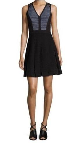 Rebecca Taylor Tweed Pleated A-Line Dress