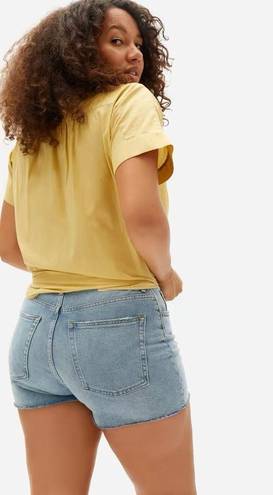 Everlane The Cheeky Light Wash Raw Hem Denim Jean Short