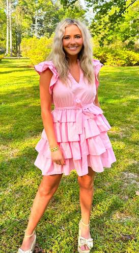 Pink Ruffle Dress Size M