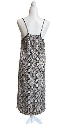 See You Monday  Snake Print Animal Print Women Size L Polyester Satin Slip Dress