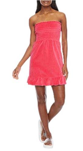 Juicy Couture valore watermelon pink strapless dress