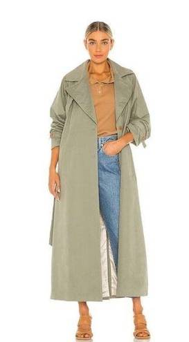 L'Academie  Trench Coat in green